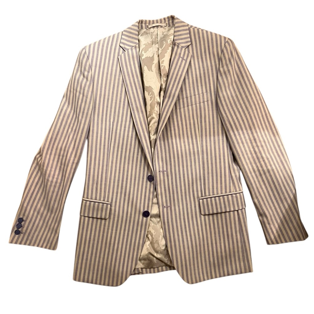 Versace Collection Striped Grey and Mauve Blazer